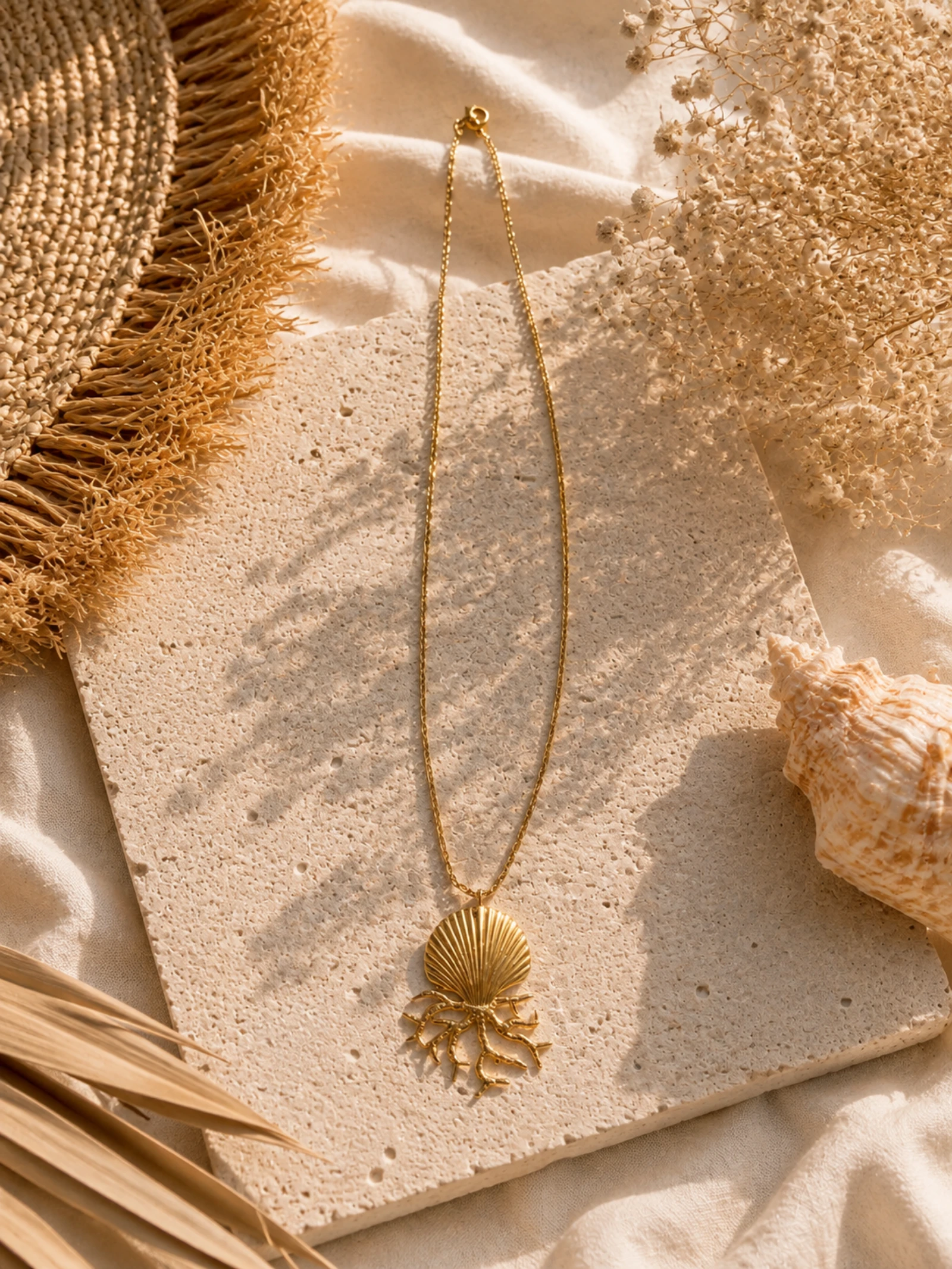 Collier pendentif coquillage
